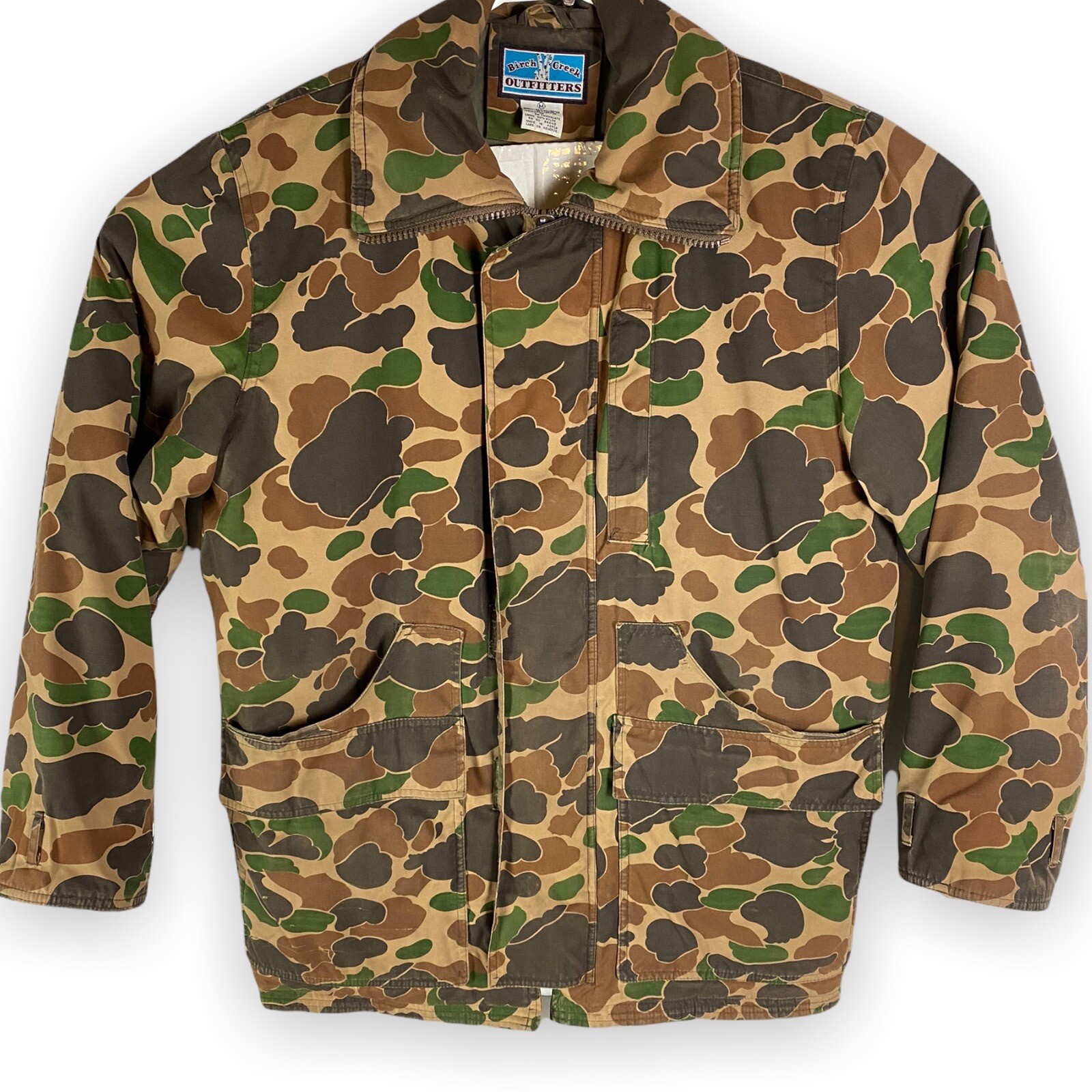 BIRCH CREEK OUTFITTERS VINTAGE DUCK CAMO PARKA JACKET Sz M