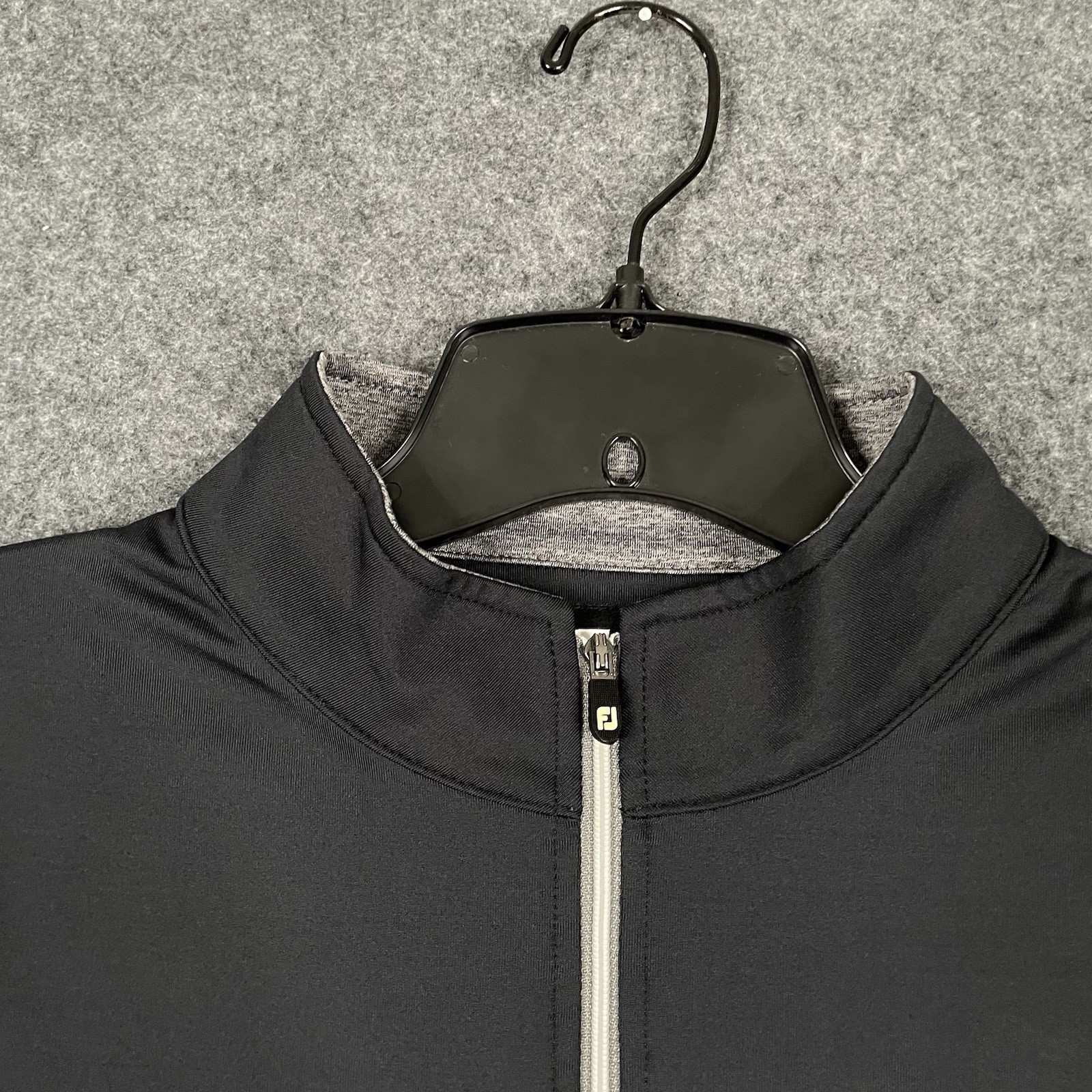 FootJoy 1/4 Zip Vest Mens M Black Fiddlesticks Golf Performance Strecth
