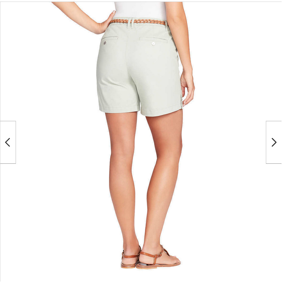 GLORIA VANDERBILT WOMEN’S BELTED VIOLET ULTRA STRETCH SHORTS(DESERT SAGE 20W)NWT