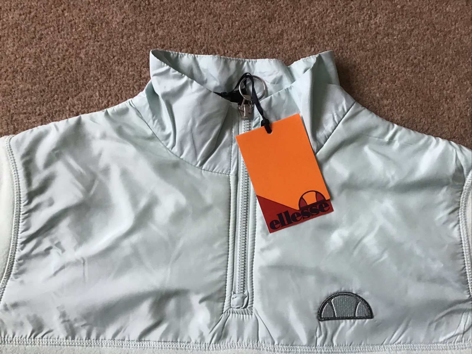 Ellesse Oran 1/4 Zip Top Light Green In Womans Size 12 BRAND NEW