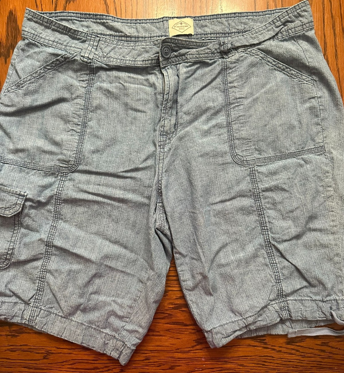 St John’s Bay 18W Blue Cotton Bermuda Short Cargo Pocket + bonus shorts