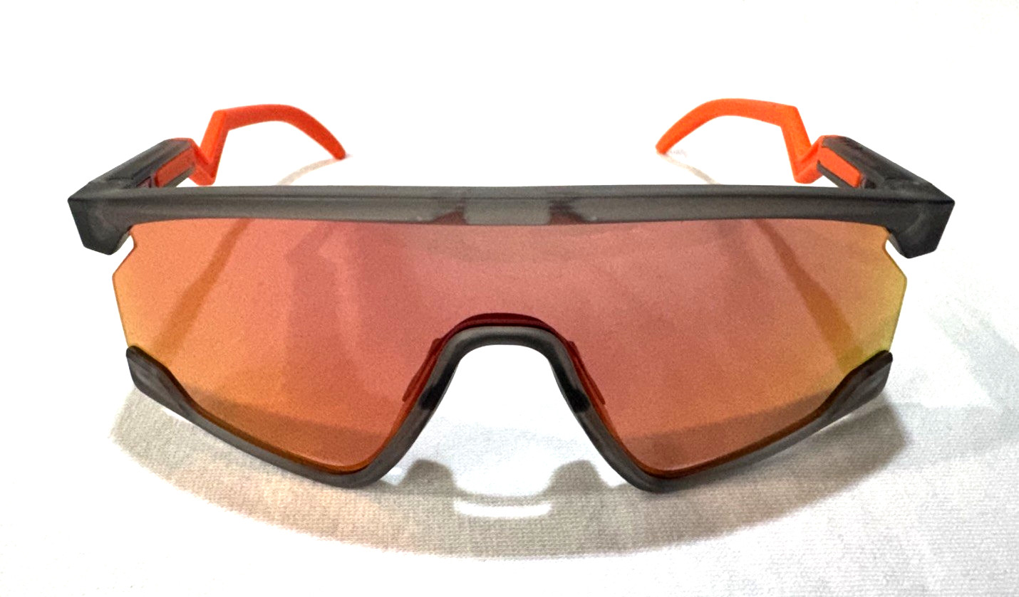 OAKLEY Bxtr Matte Grey Ink/Orange Shield Sunglasses OO9280-14 Authentic – New