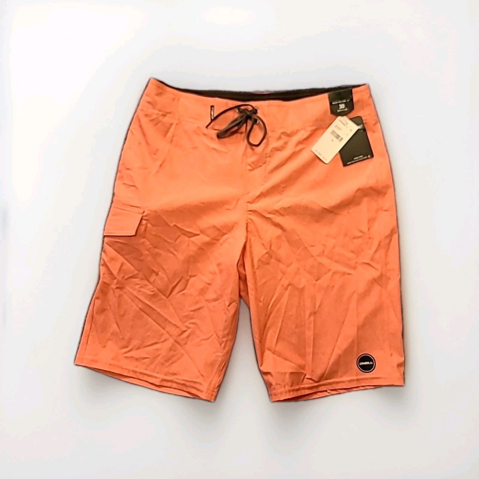 O’neill Mens 30 Weaver Below the Knee 21″ Orange/Pink Board Shorts Swim Cargo