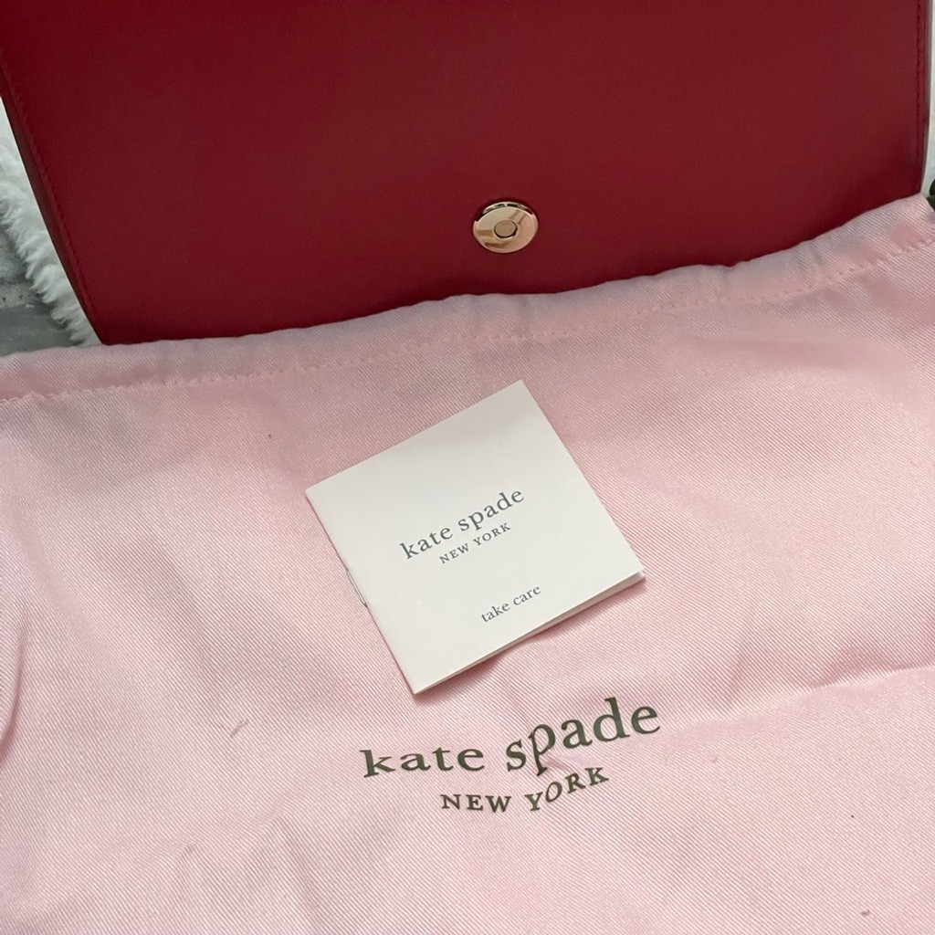 Leather handbag Kate Spade Red in Leather New without tags.