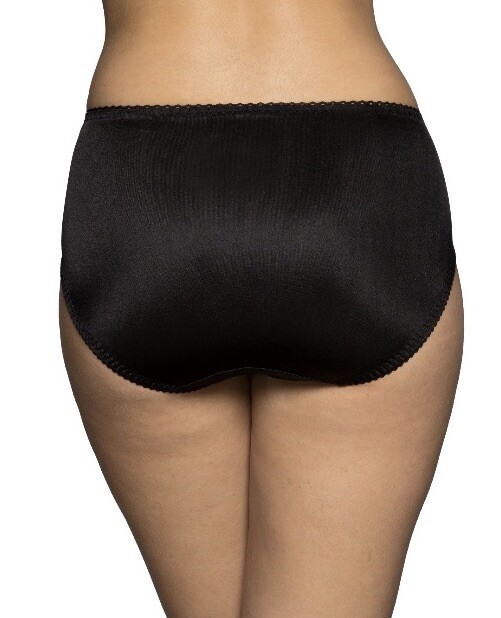 3 Pair Vanity Fair Radiant Undershapers Hi-Cut Brief Panties S/5 Underwear Black