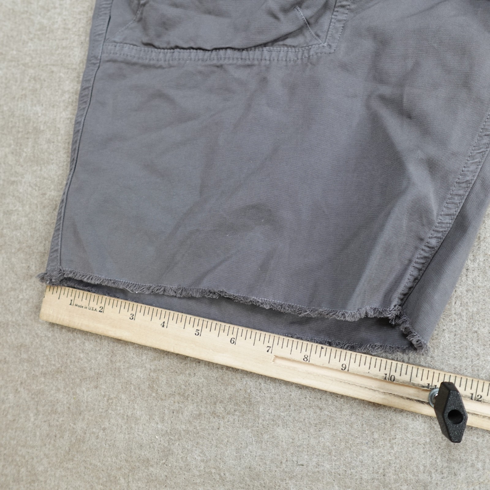 Ever Shorts 34 Gray Solid 7″ in Cotton Banning 8.5″ in Made in USA NEW