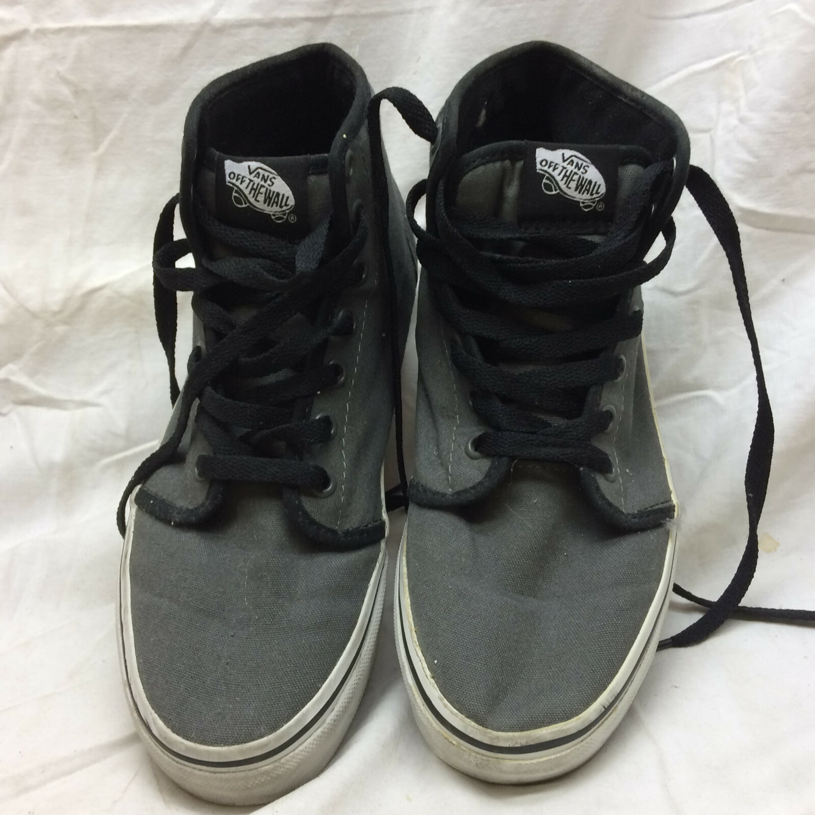 Vans Skate Shoe Sneakers Off The Wall Hi Top Unisex Men 5.5 Women 7 Gray