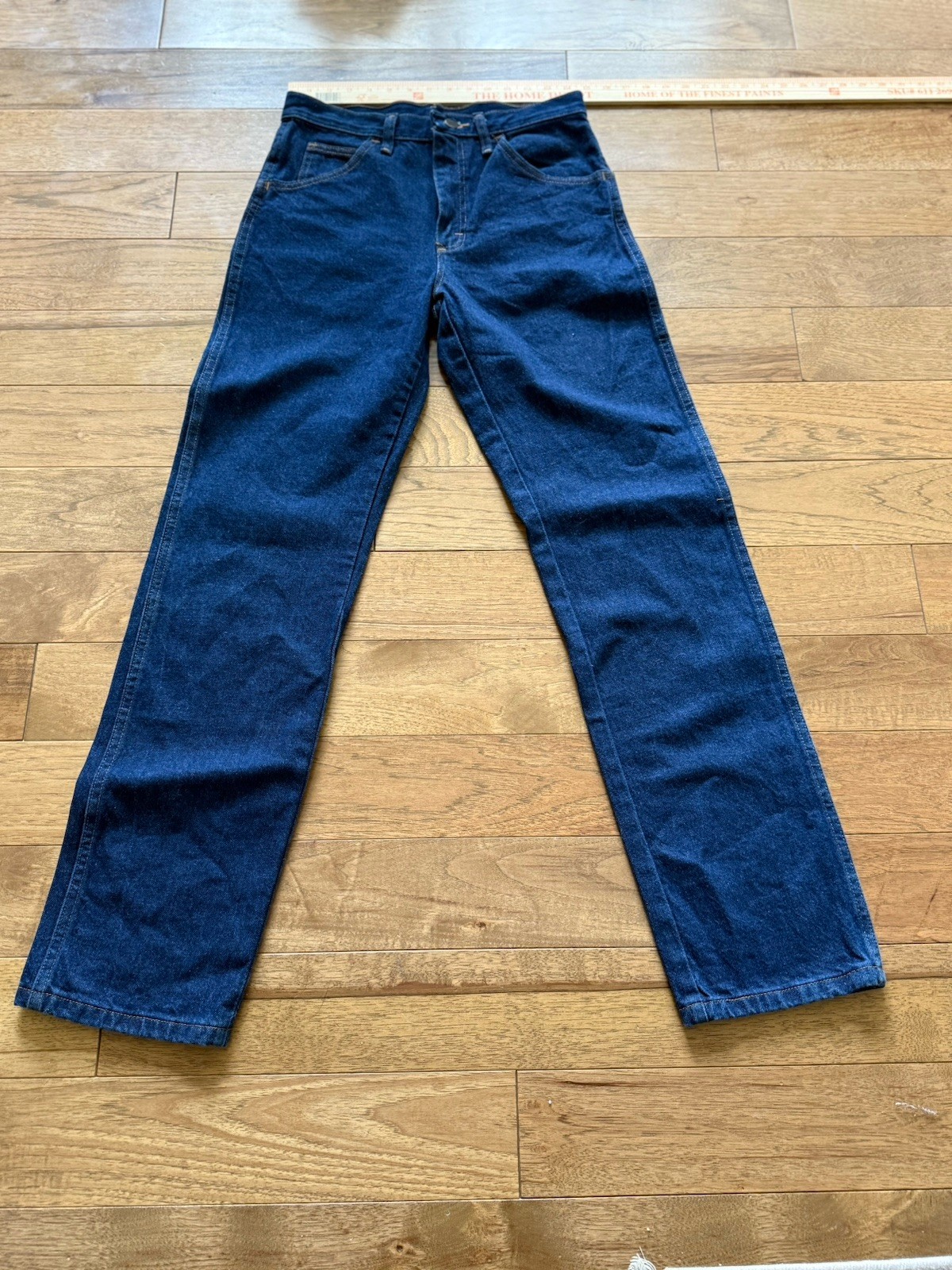VINTAGE NOS RUSTLER HEAVY RAW DENIM REGULAR JEANS NWT 30×32 Western Workwear