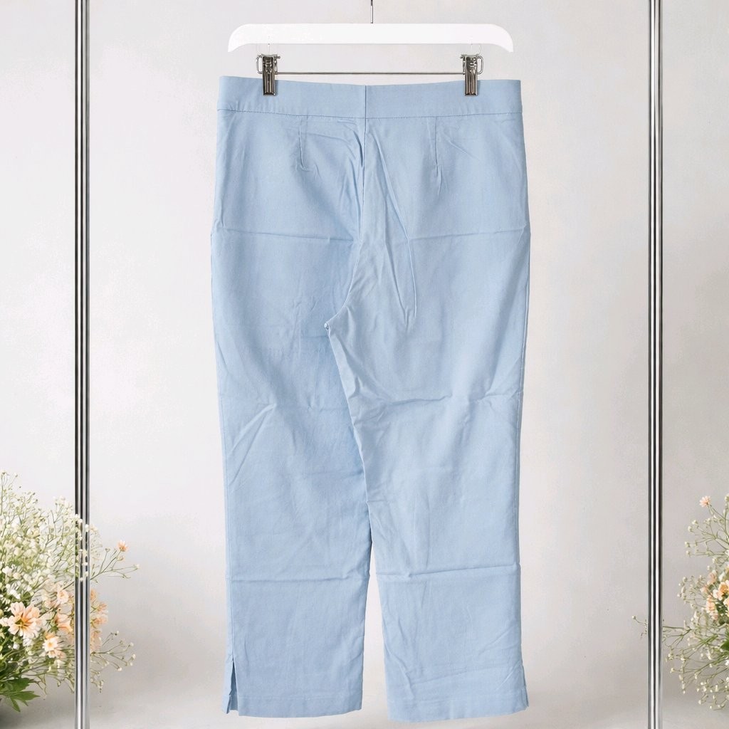 Counterparts Women’s Straight Leg Pull On Trousers Size XL Powder Blue Hi Rise