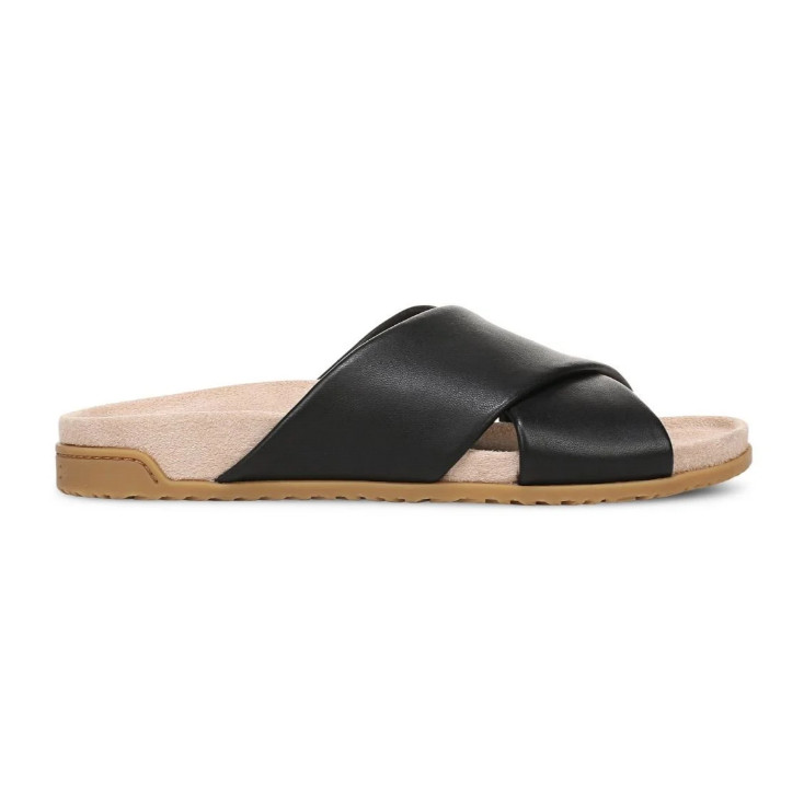 Vionic’s Etna Slide Sandal, Black Leather