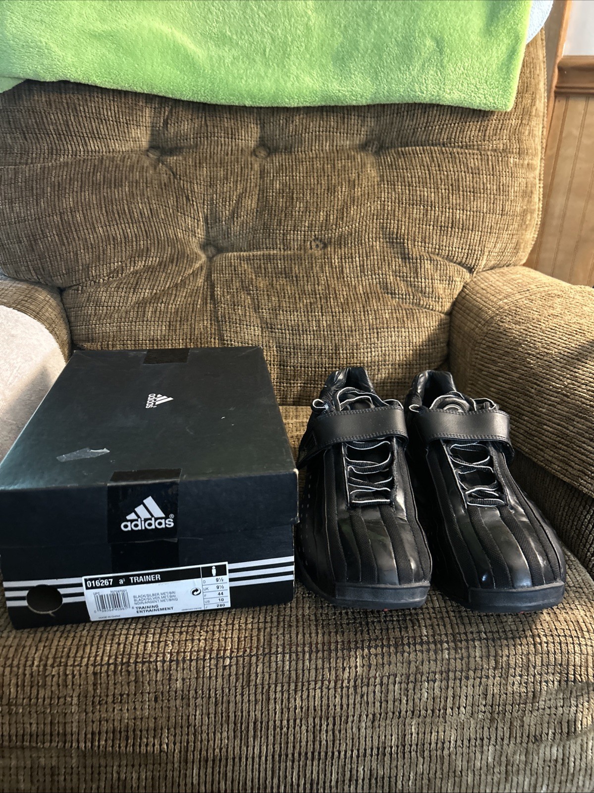 Adidas A3 Trainer 016267 Size 10 Black Silver Sneakers Gym Shoes