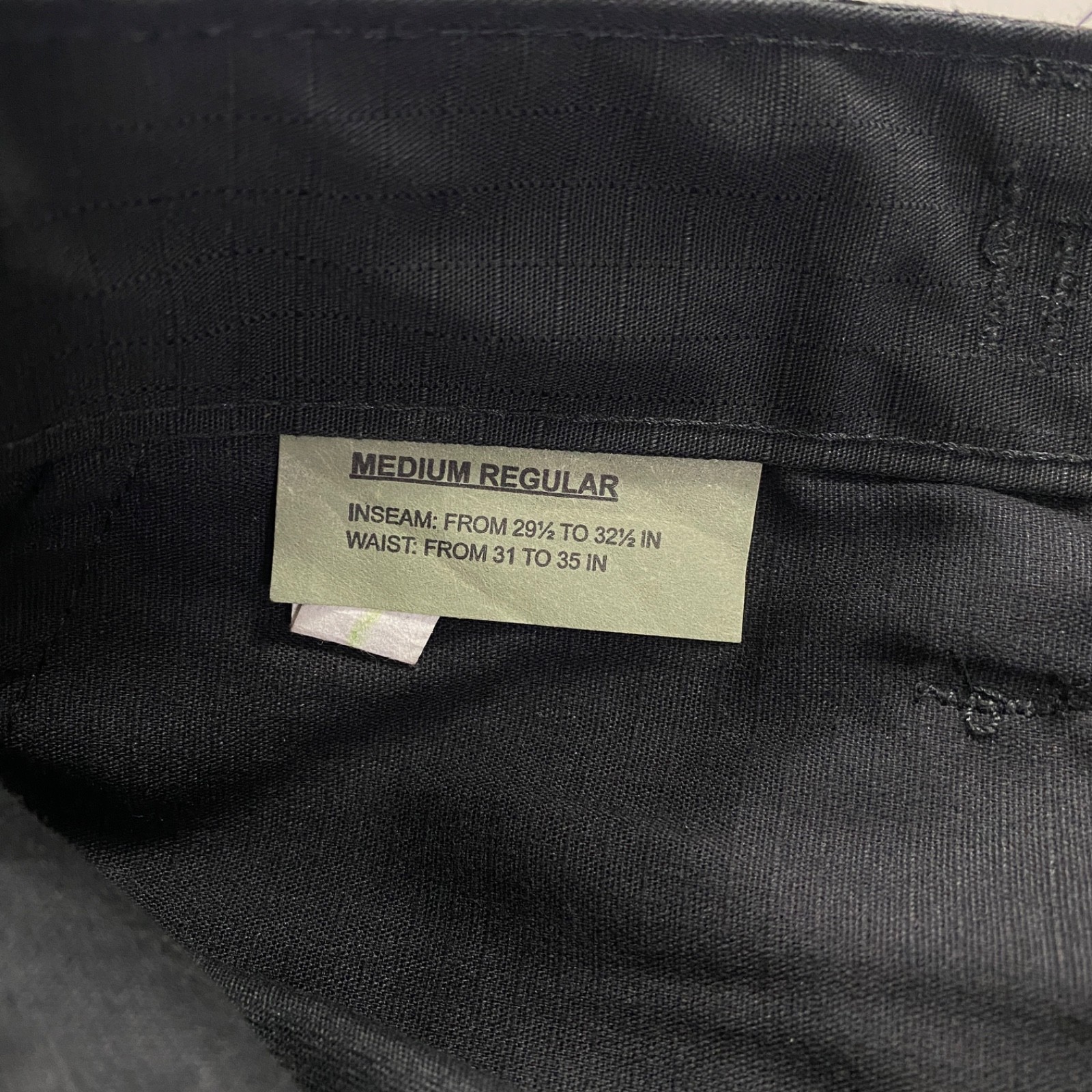 GALLS Mens Medium x 32″ 6 Pocket Ripstop BDU Pants Black Poly Cotton Tactical