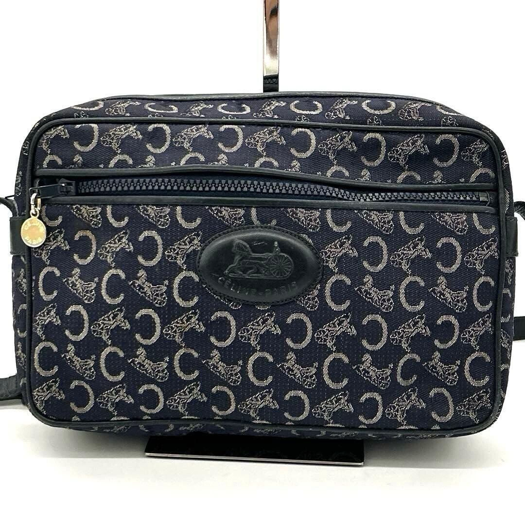 Celine C Macadam Crossbody Bag Navy Sally Camera Bag Logo Vintage From Japan