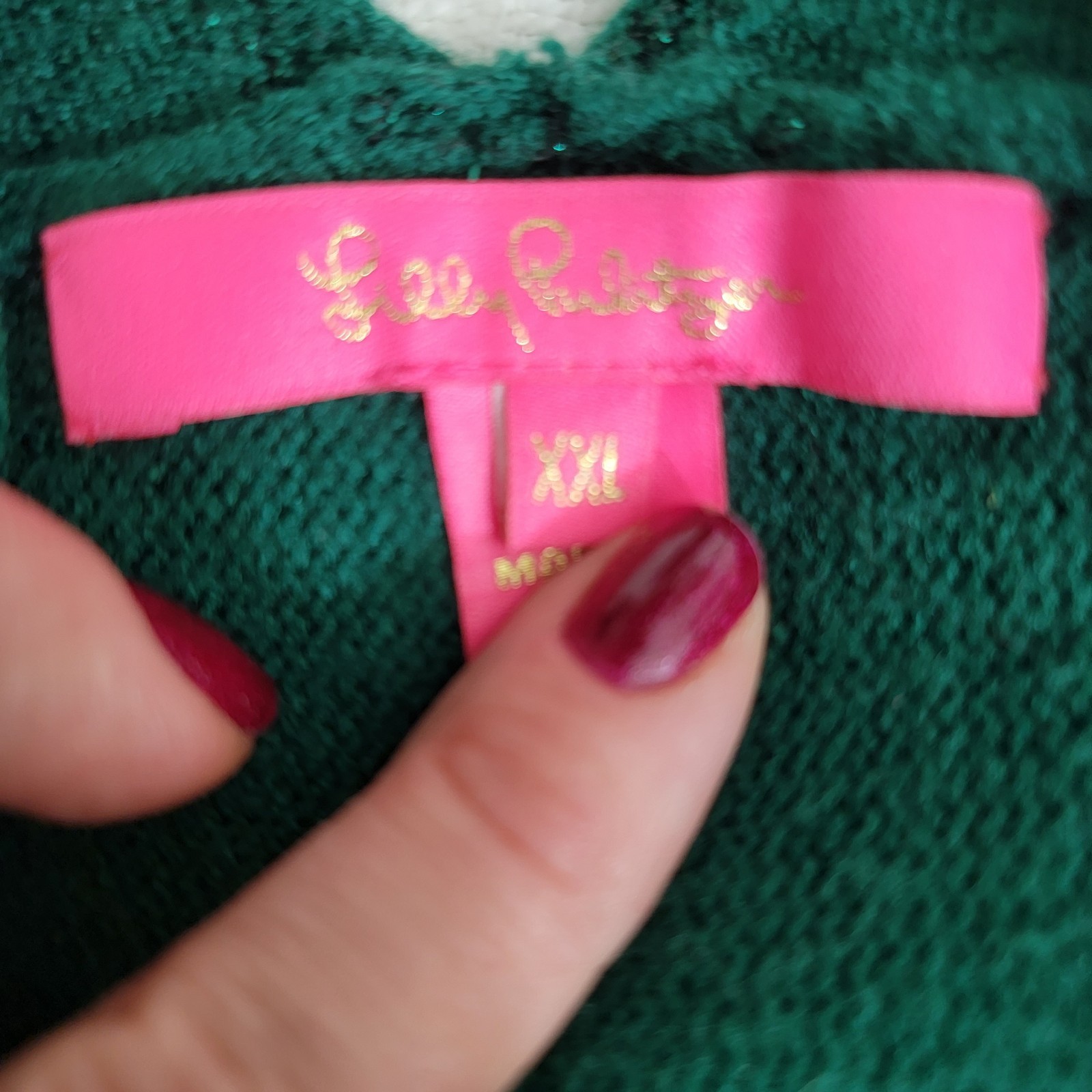 Lilly Pulitzer Sevie Dolman Sleeve Sweater Evergreen Size XXL Holiday Christmas