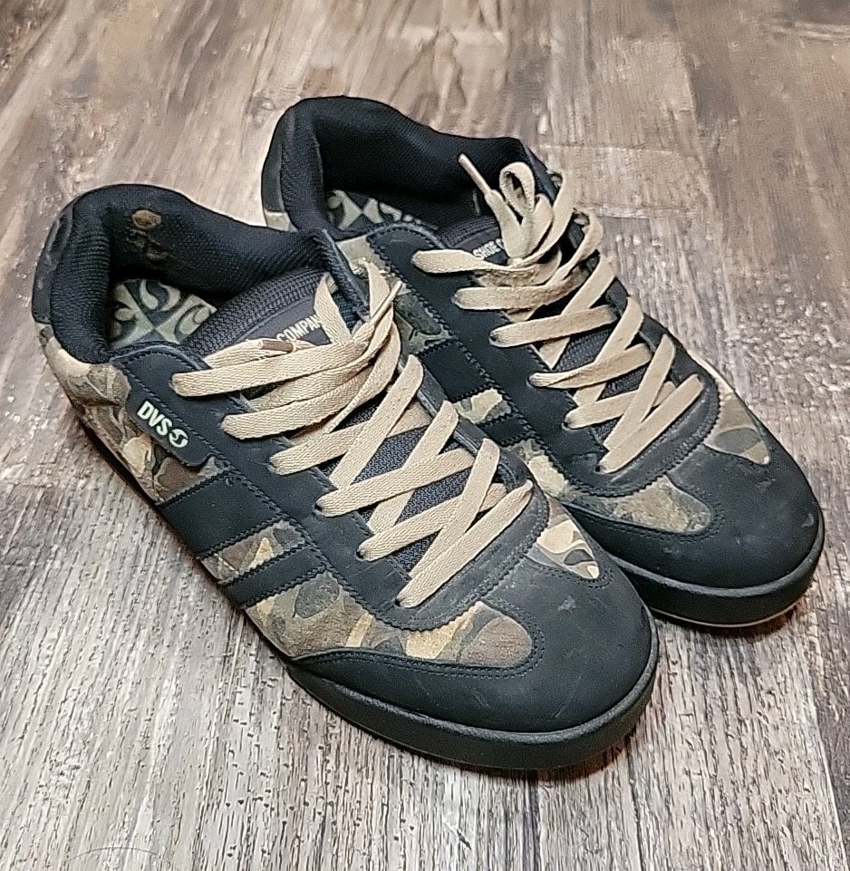 DVS Milan – Black/ Camo – Size 10 – Enduro, Militia, Bexley Skate Shoes Rare