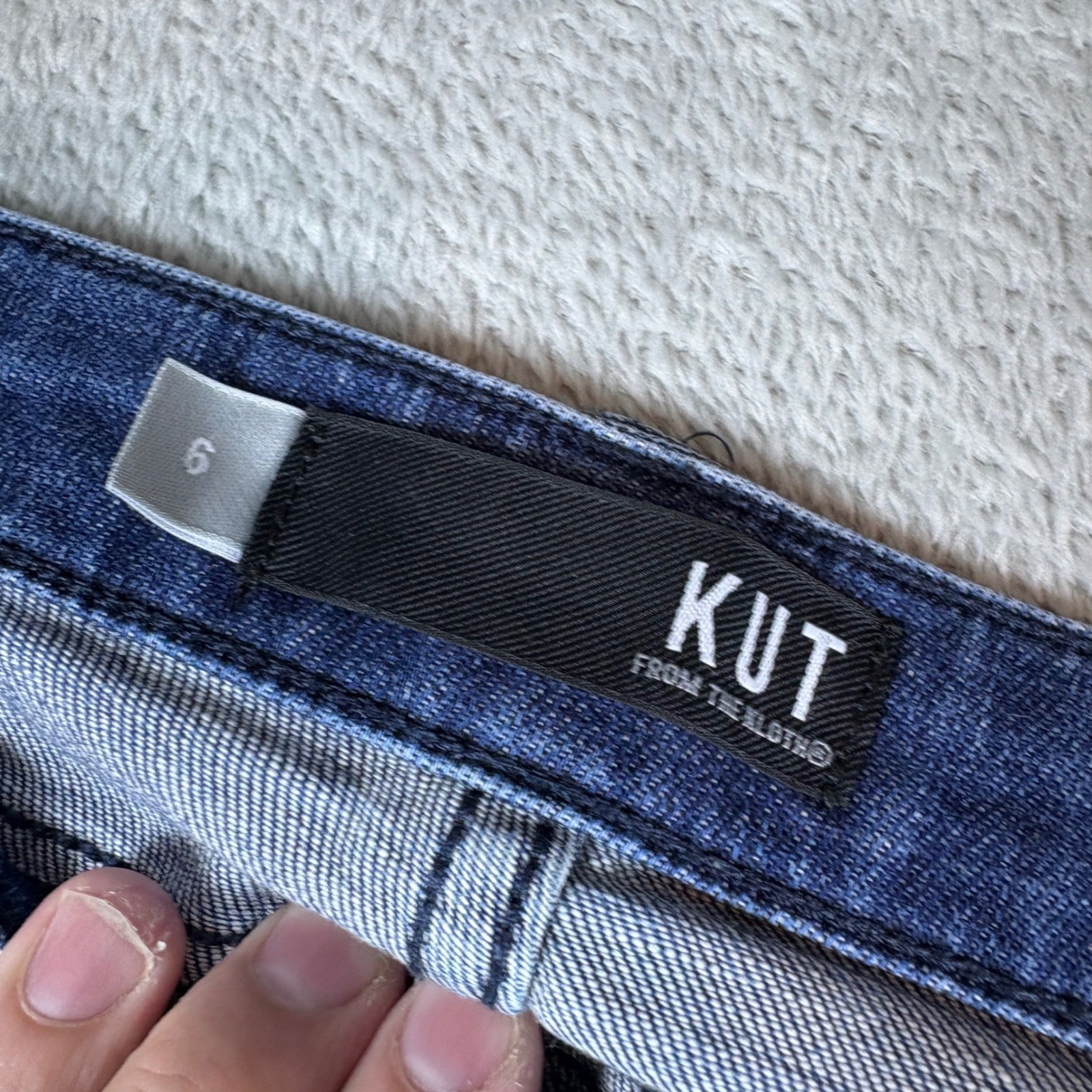 Kut from the Kloth Jeans Womens 6 (Fits 32×31) Catherine Boyfriend Blue Whisker