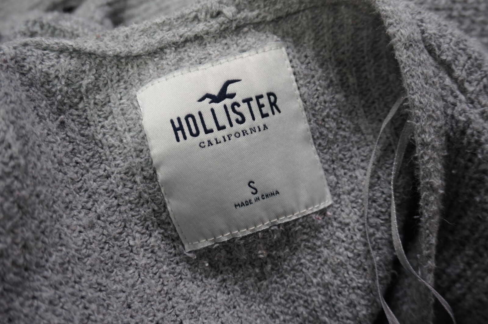 Hollister Heather Gray Open Cardigan Lounge Sweater Sz S Pockets Oversized