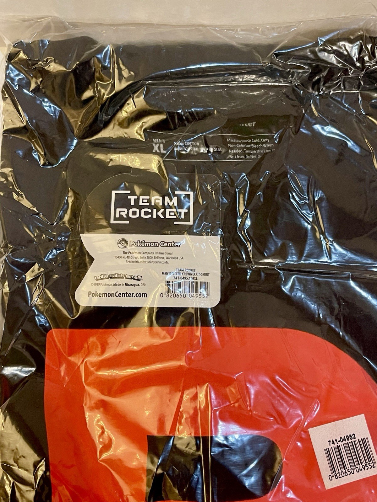 Pokémon Center Team Rocket (Adult XL) T-shirt 2019 New with Tags (Sealed)