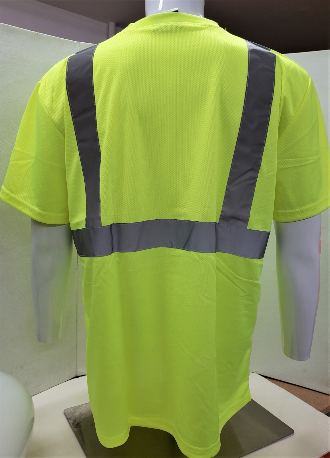 CLASS 3 Short Sleeve Safety Shirt , Polyester Birdeye Mesh