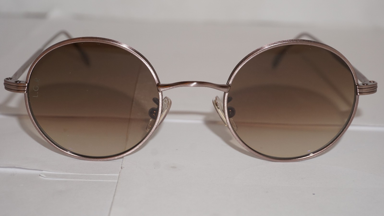 L.G.R Sunglasses REUNION METAL Rose Gold Brown Grad 3764 16 22 21 5187