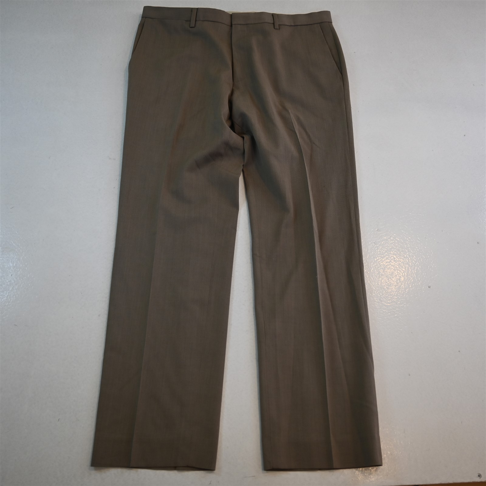 Banana Republic 35×32 Tan Brown 100% Wool 175361 Modern Slim Dress Mens Pants