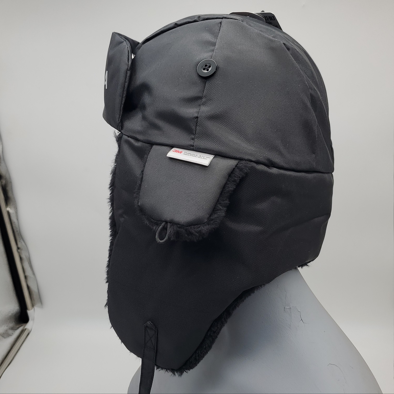Ergodyne Classic Trapper Hat Black L / XL 6802Z w/ Bump Cap Insert Airline Logo