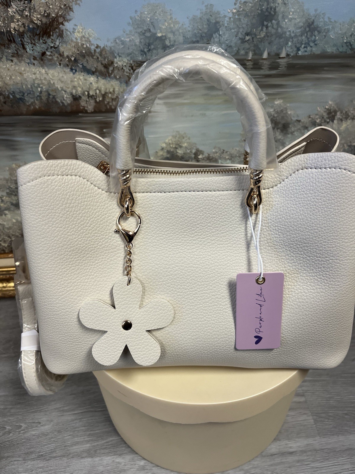 Purple & Lilac Women Handbag patent leather