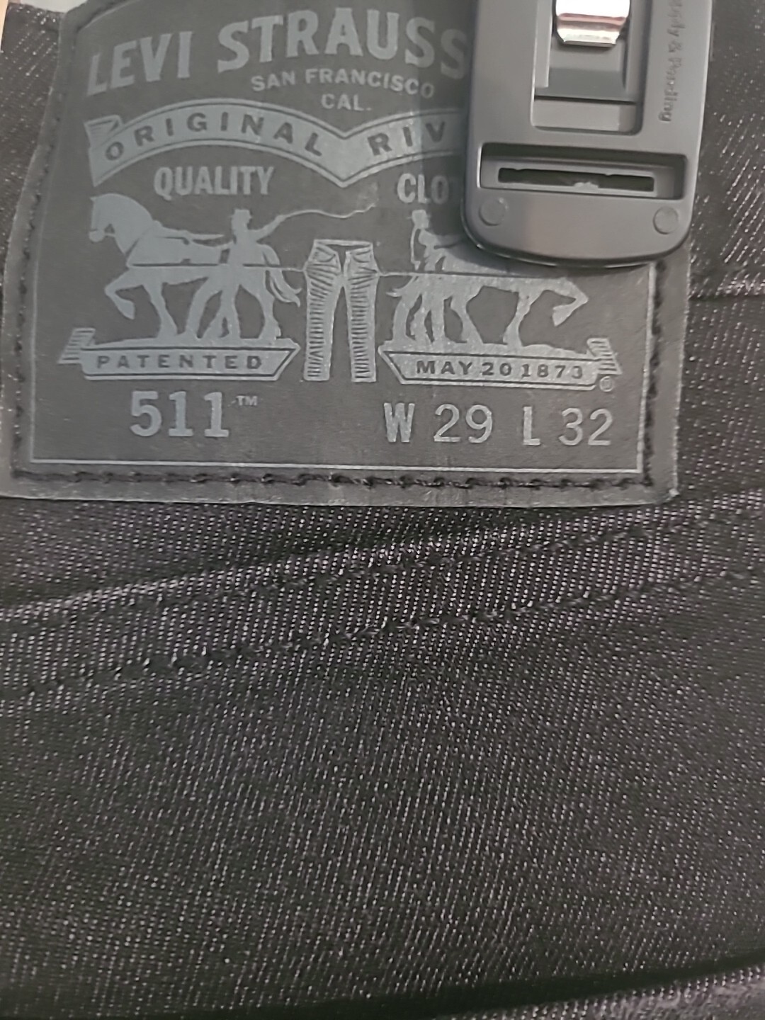 Levi’s 511 Slim Fit Stretch Men’s Size 29W×32L Frog Eye Black Jeans New NWT