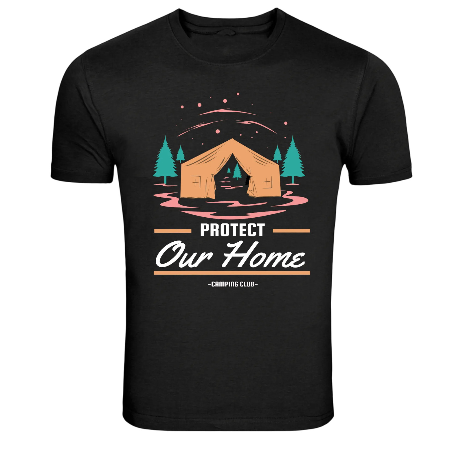 Protect Our Home Camping Nature Outdoor Graphic T-Shirt