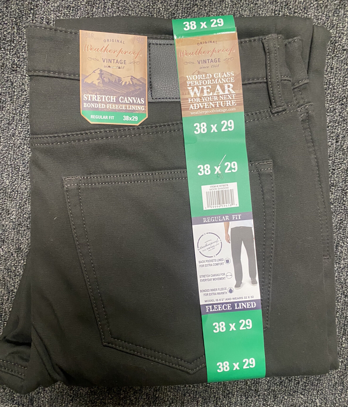 Weatherproof Vintage Fleece Lined Stretch Canvas MOON SHADOW & WHEAT VARIOUS