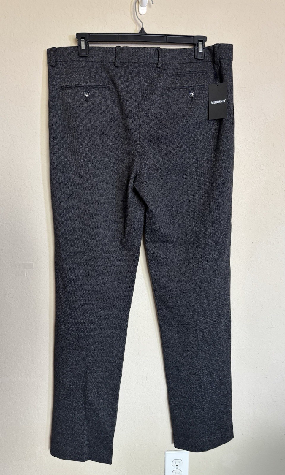 Murano Dress Pants 38×36 Men’s Zac Classic Flat Front Stretch New Knit Pant