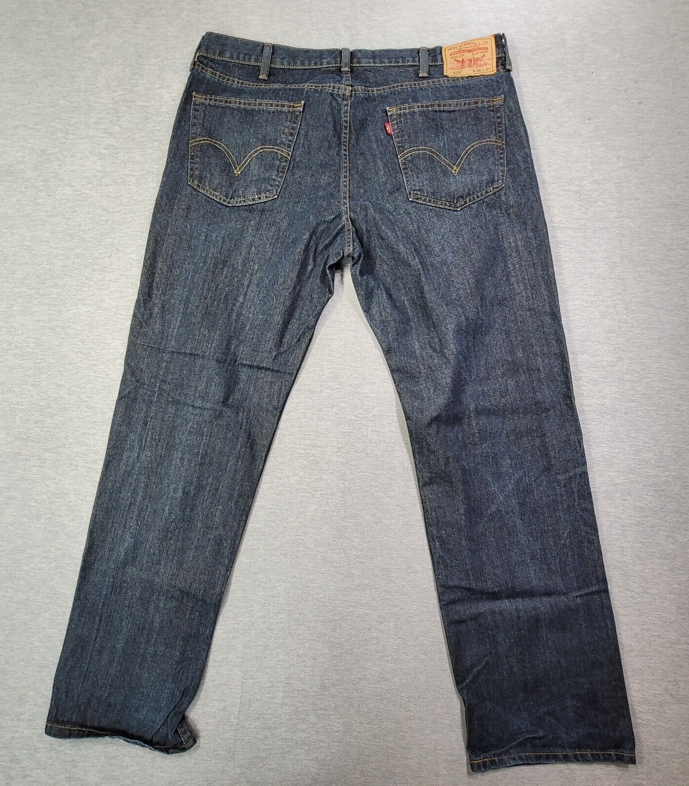 Levis 559 Jeans Mens 38×34 Blue Relaxed Straight Leg Denim Vintage Casual