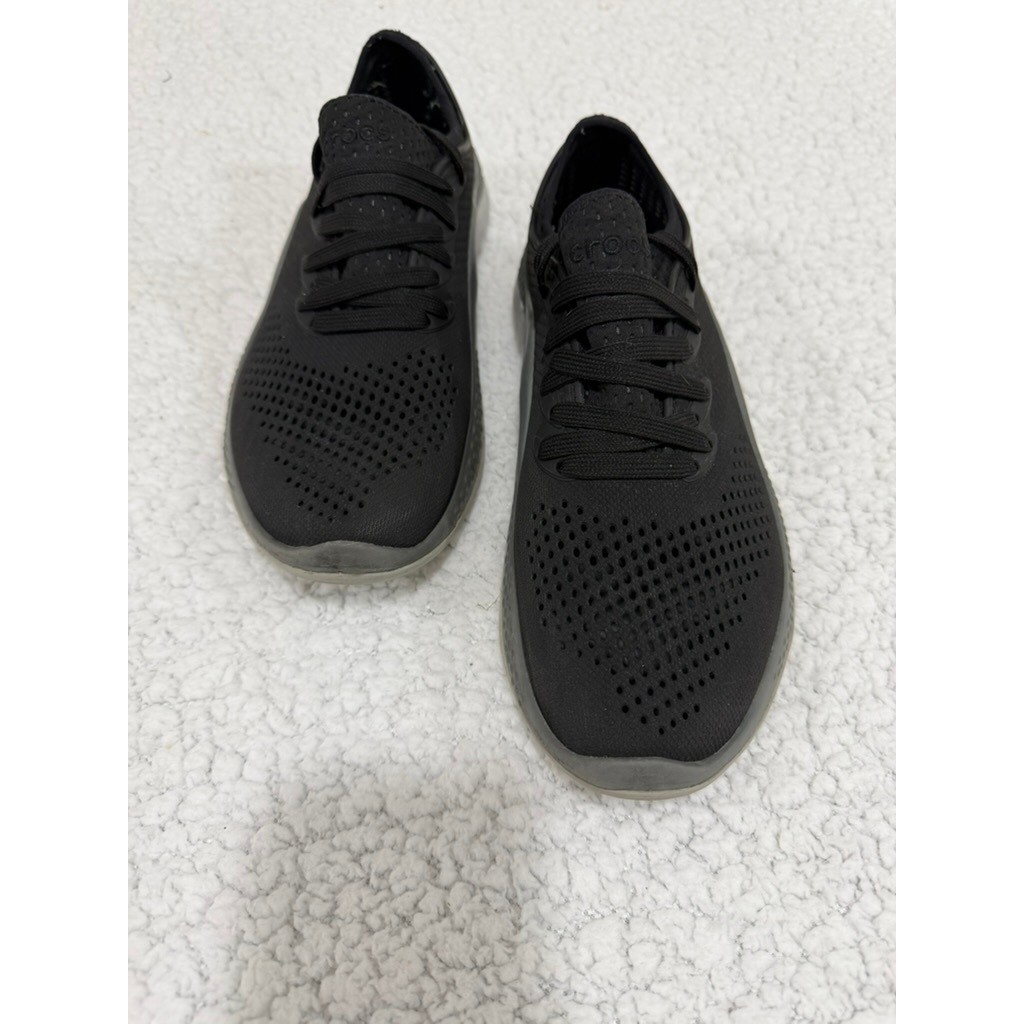 Crocs LiteRide 360 Pacer Womens W9 Black Comfort Walking Sneakers Lace Up Casual