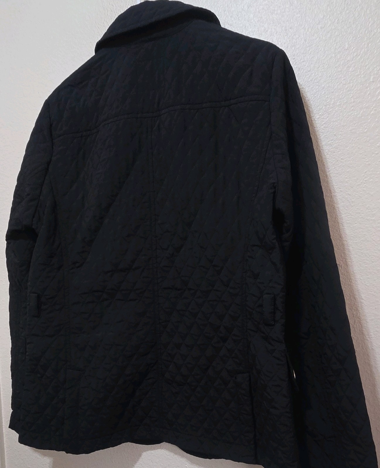 Weekend Max Mara Womens Black Quilted Button Jacket Pockets Size 42, 12 US