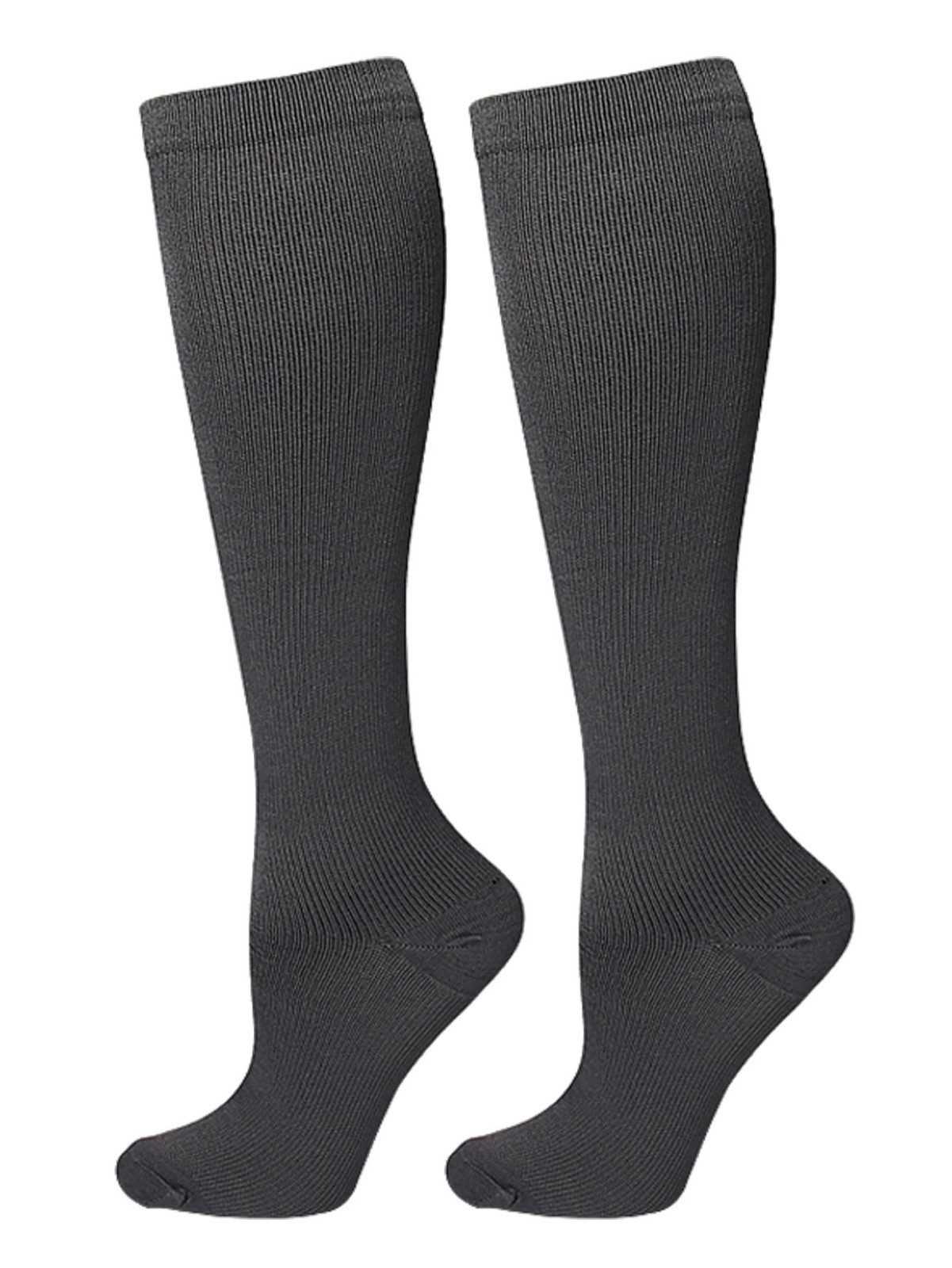6 Pair Diabetic Men Over The Calf Knee High Compression Cotton Crew Socks MULTI