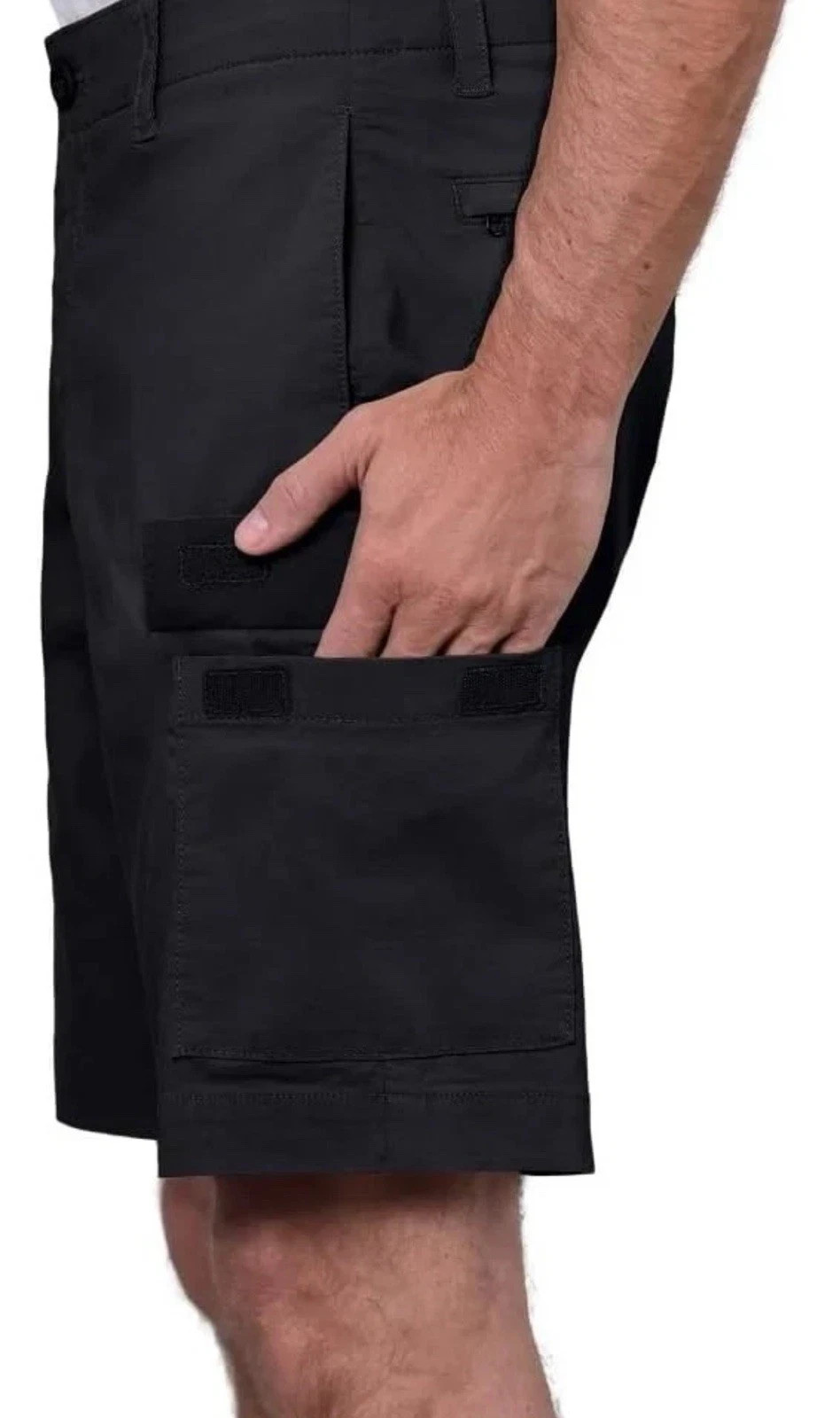 Wearfirst Mens Cargo Short Black Sz L 9in Inseam Stretch Soft Touch Comfort