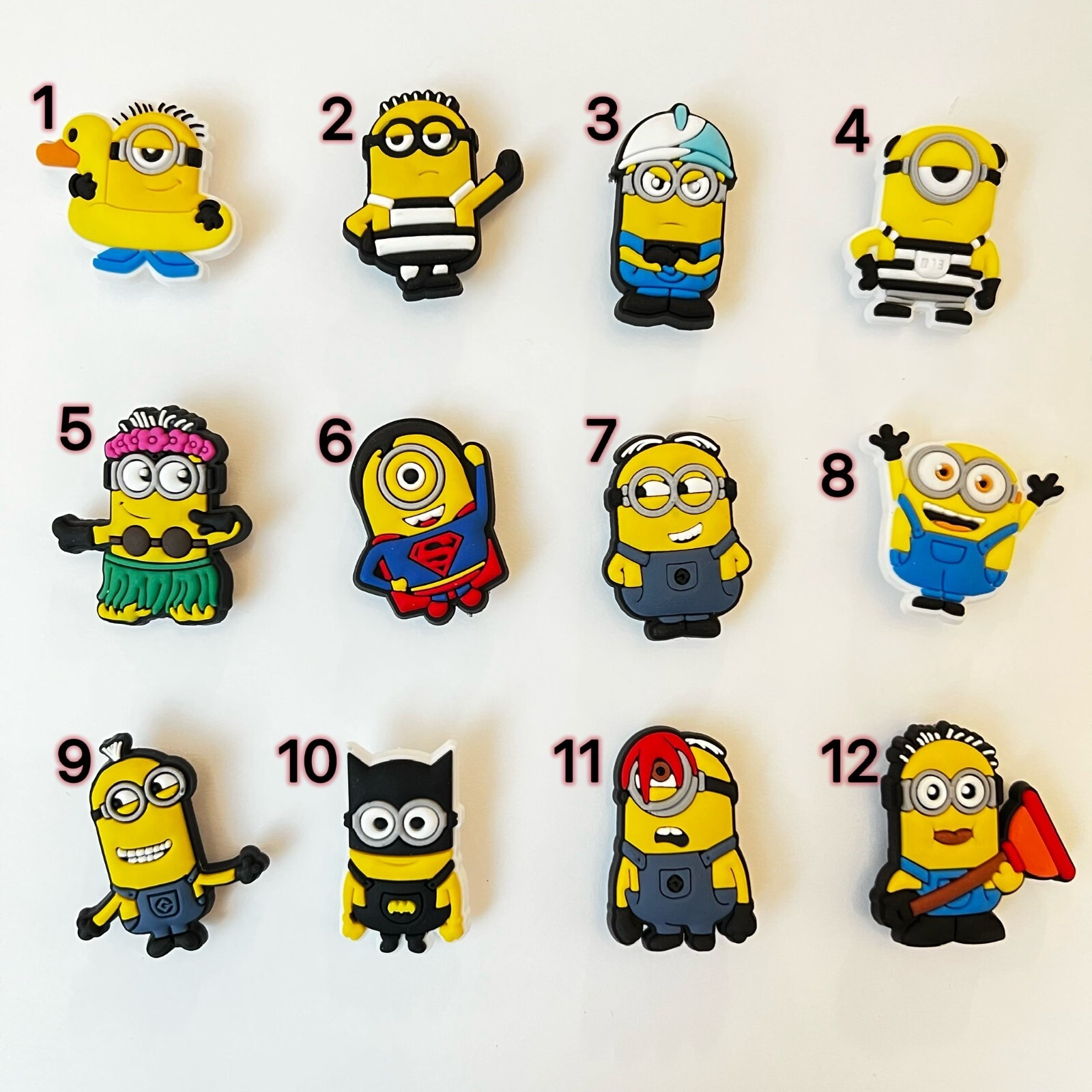 12pcs MINIONS Shoe Charms Cartoon Compatible w/ CROC