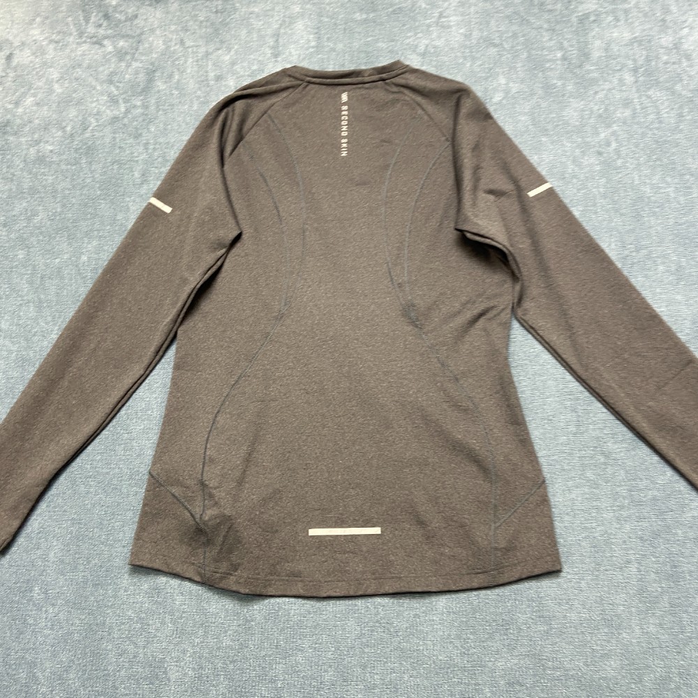 Second Skin Training Top Womens Medium Pure Black Raglan Sleeve Running Athletic