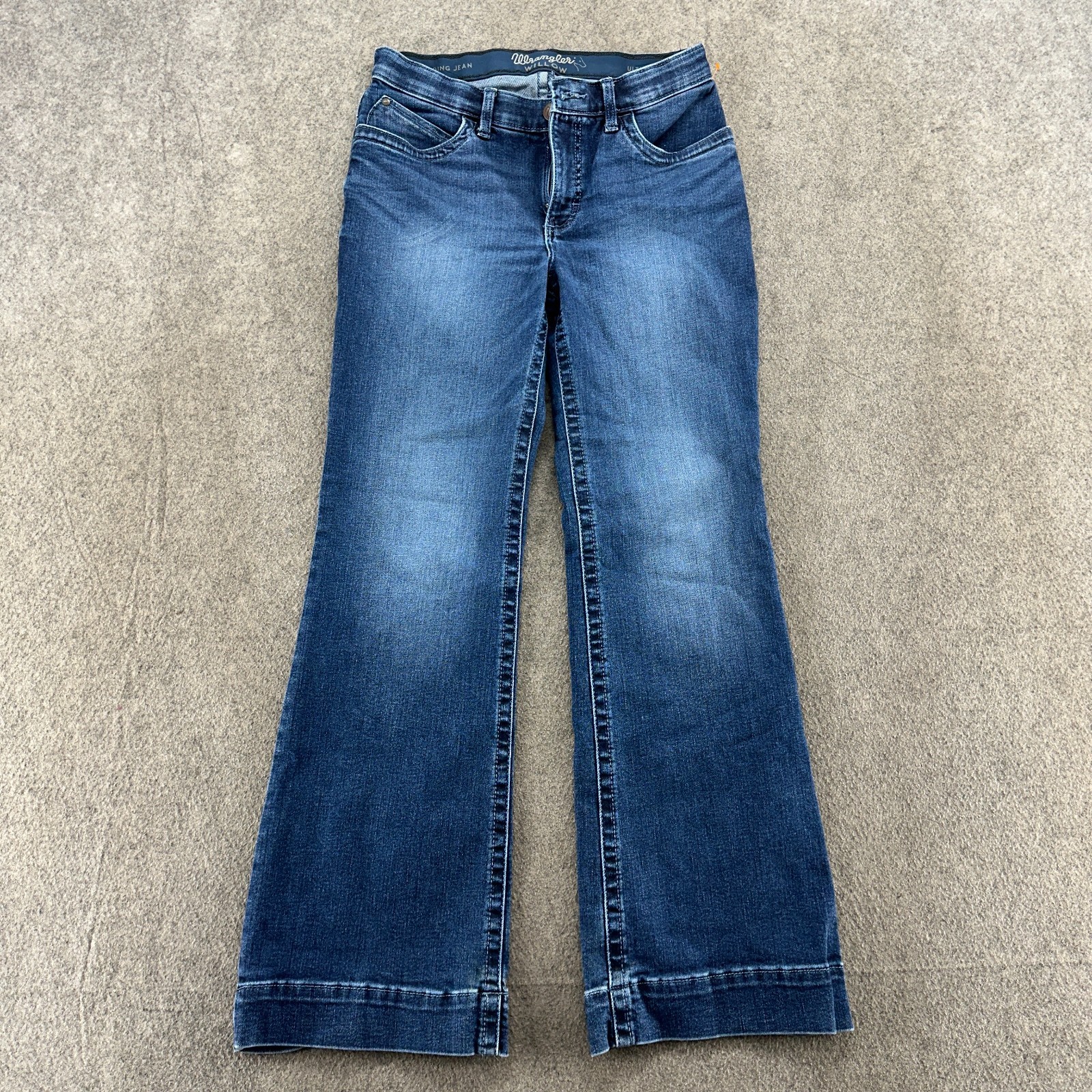 Wrangler Willow Jeans Womens 29×32 Blue Dark Wash Ultimate Riding Straight Leg