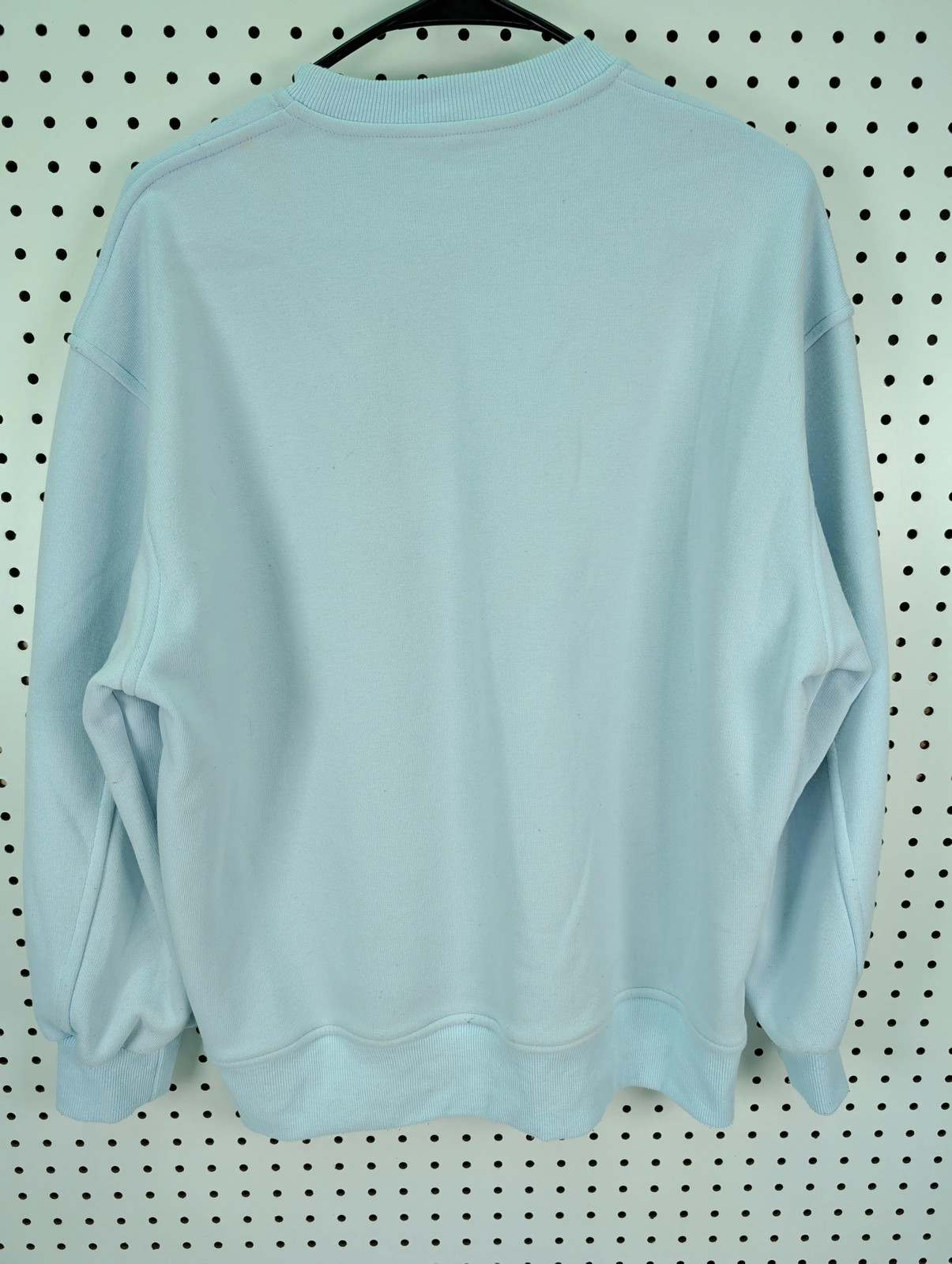 Women’s Hello Kitty Style Sweatshirt Light Blue Embroidered Chill Kawaii Cute