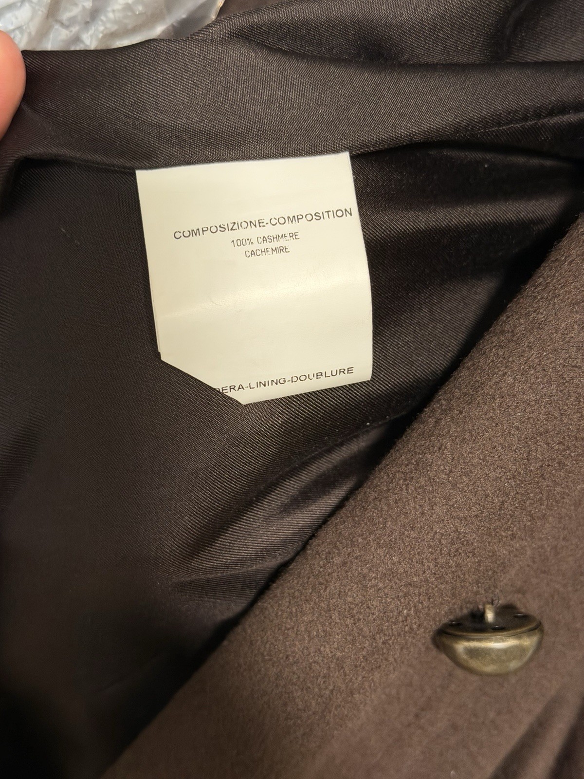 Yves Saint Laurent ‘Rive Gauche’ Cashmere Coat. Brown. New. FR 42. IT 44/46. M/L