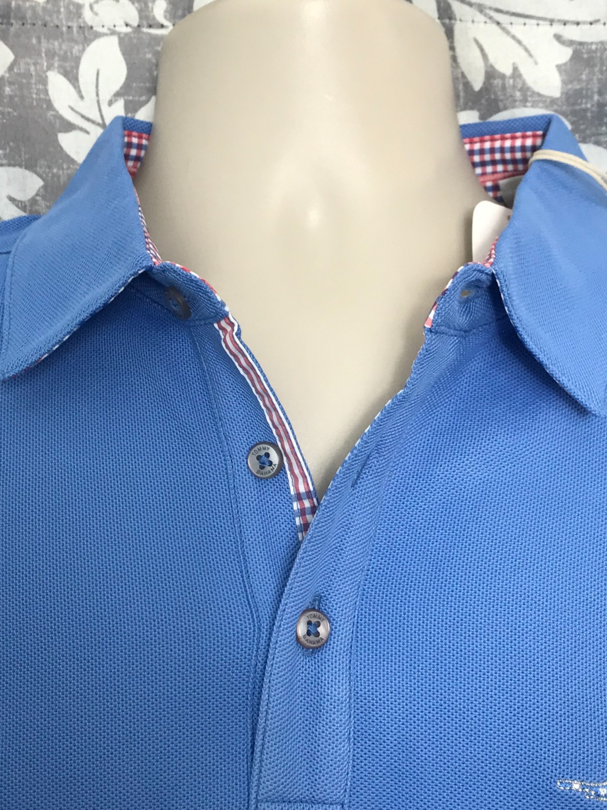 Tommy Bahama BT Men’s Size LT Bluebell Summer Lake Check Five Oclock Golf Polo