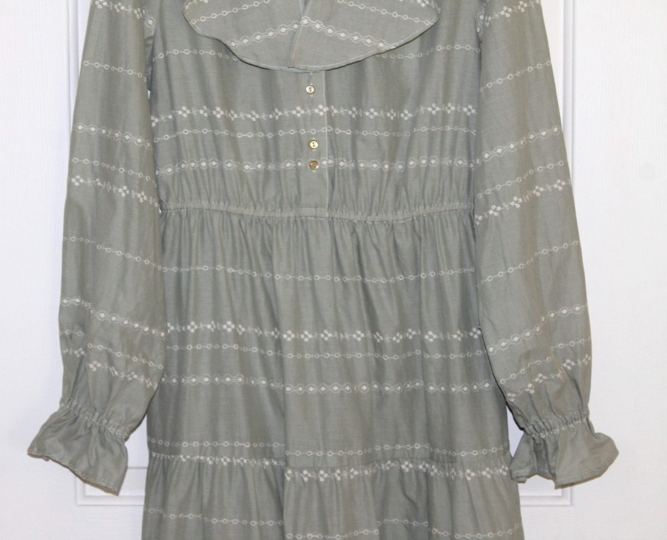 Christy Dawn Alana Seafoam Embroider Dress NWT Maxi Prairie Cottagecore Boho L