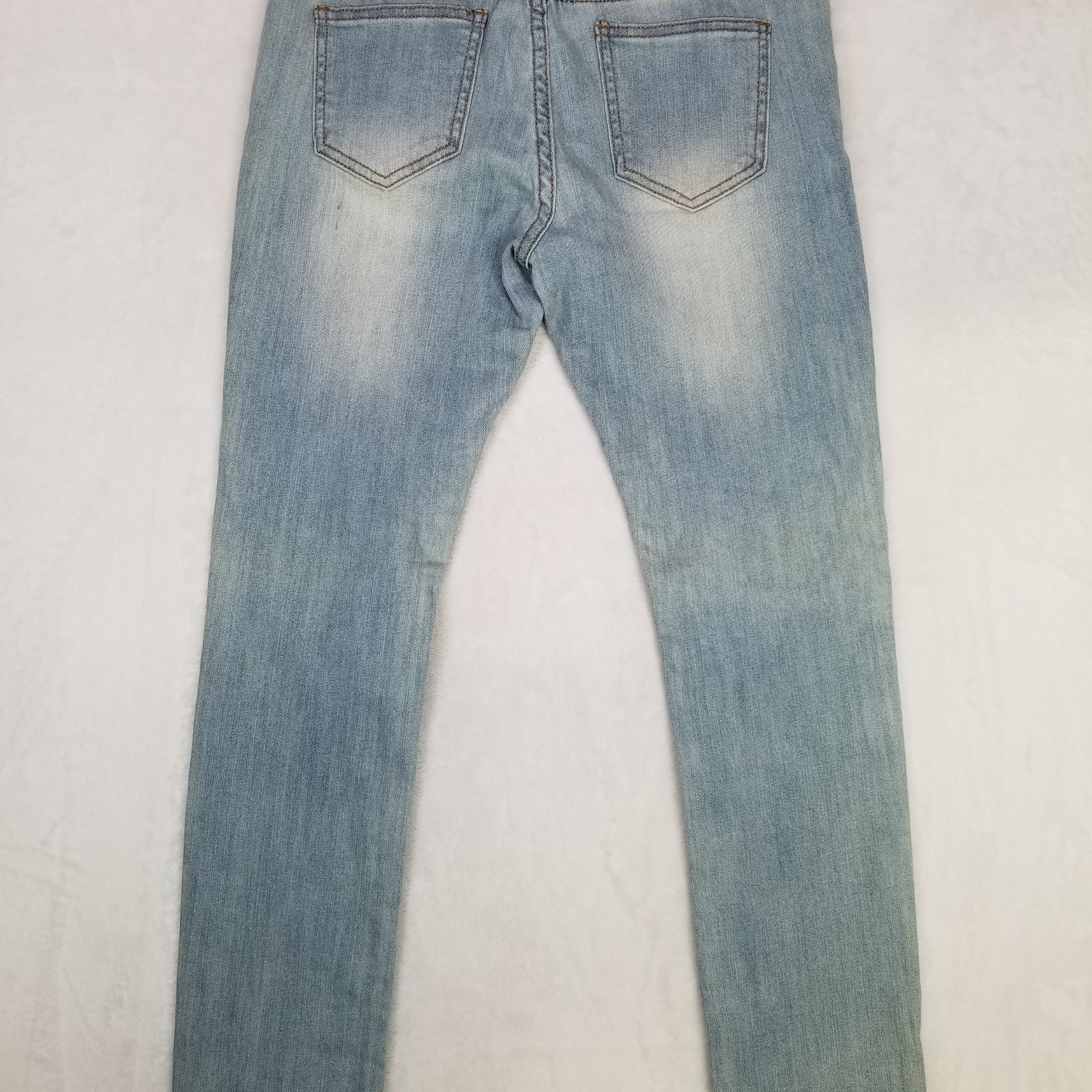 Machine Pour Neuf Mode Skinny Jeans Womens Size 31 Faded Wash Light Blue Classic
