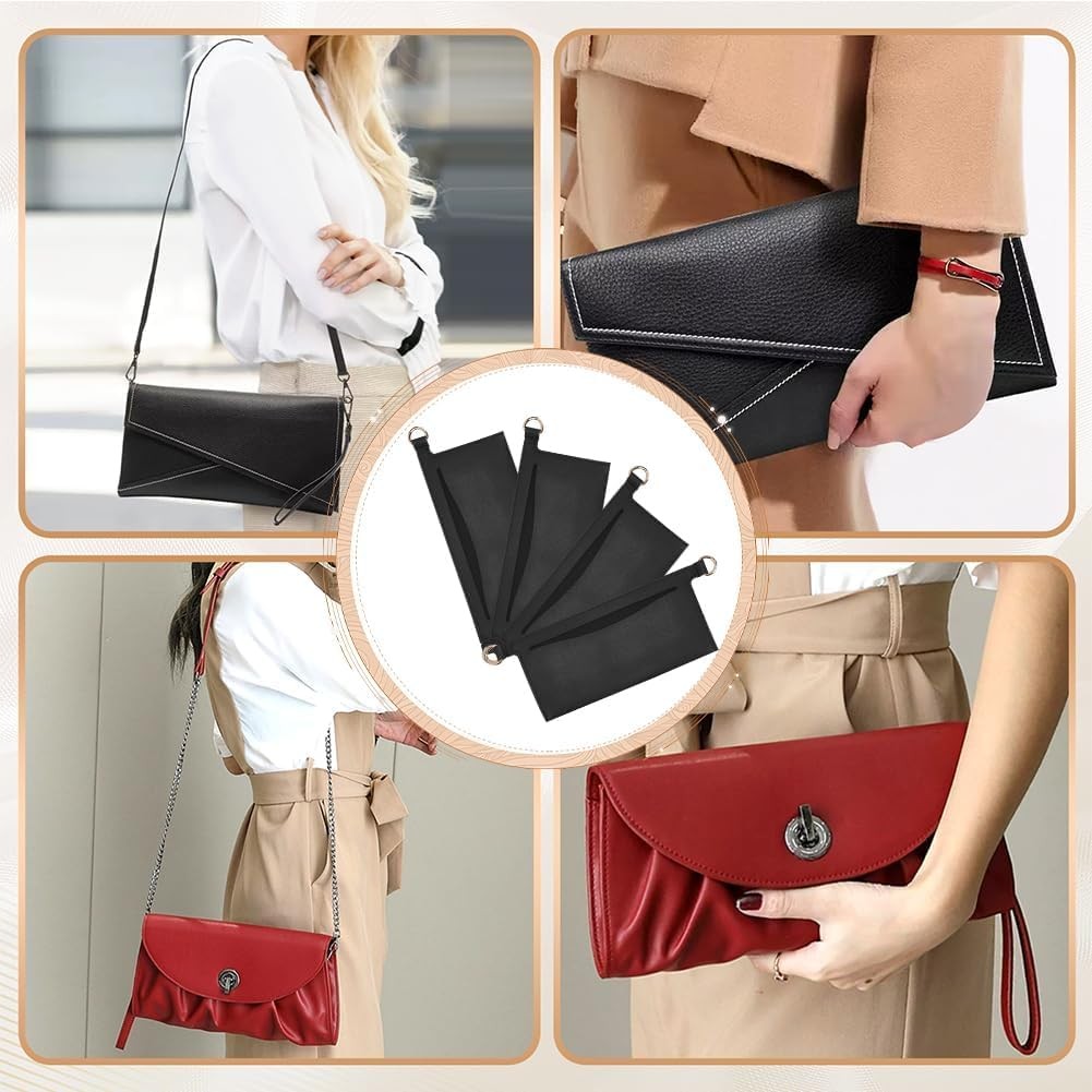 WADORN 4Pcs Wallet Conversion Insert, 6.7×3.27 inches (17×8.3cm), Black