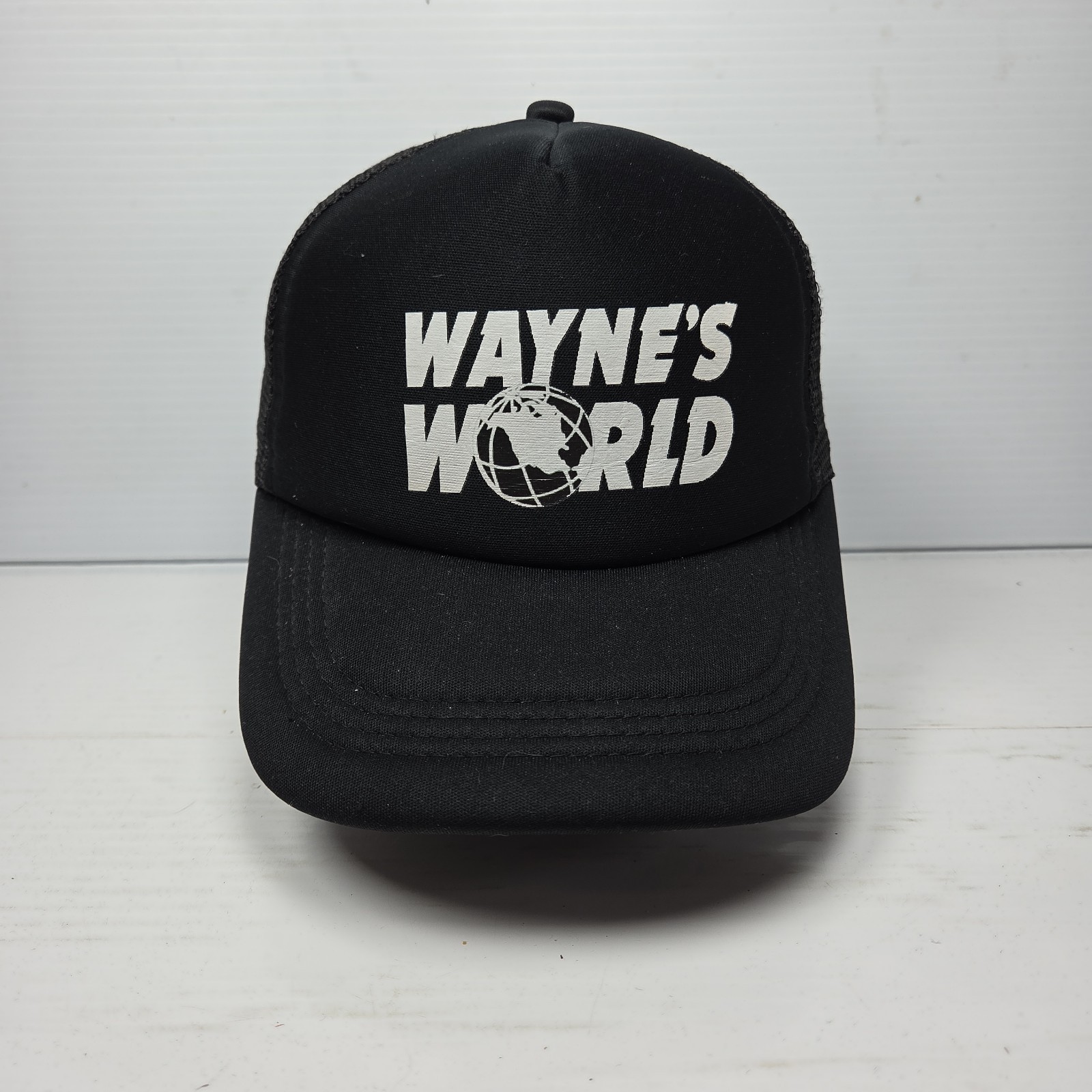 Vintage Waynes World Mesh Trucker Snapback Hat SNL Comedy Movie