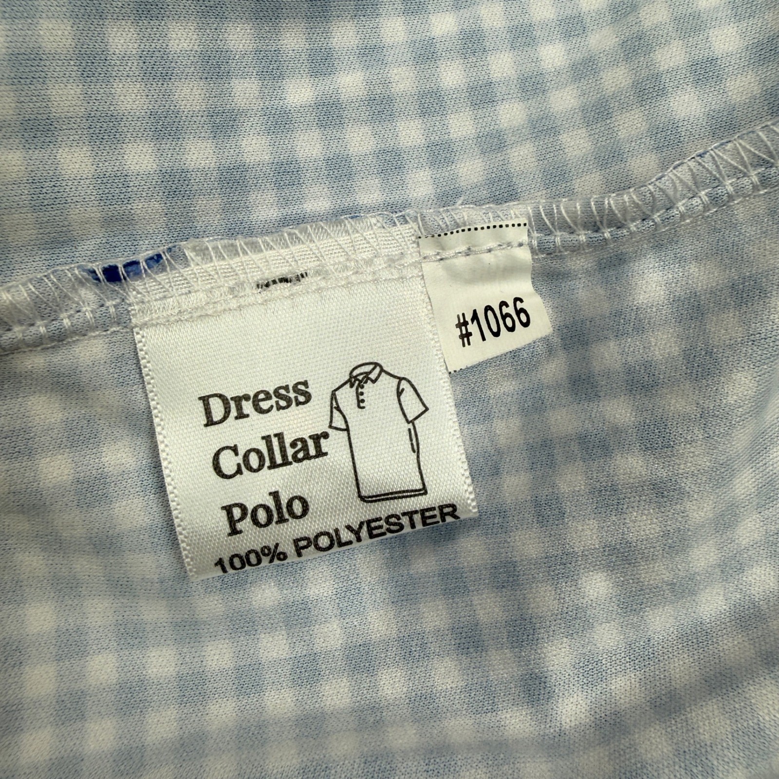 Collars & Co Mens Size Large Long Sleeve Oxford Polo Shirt Blue Gingham Stretch