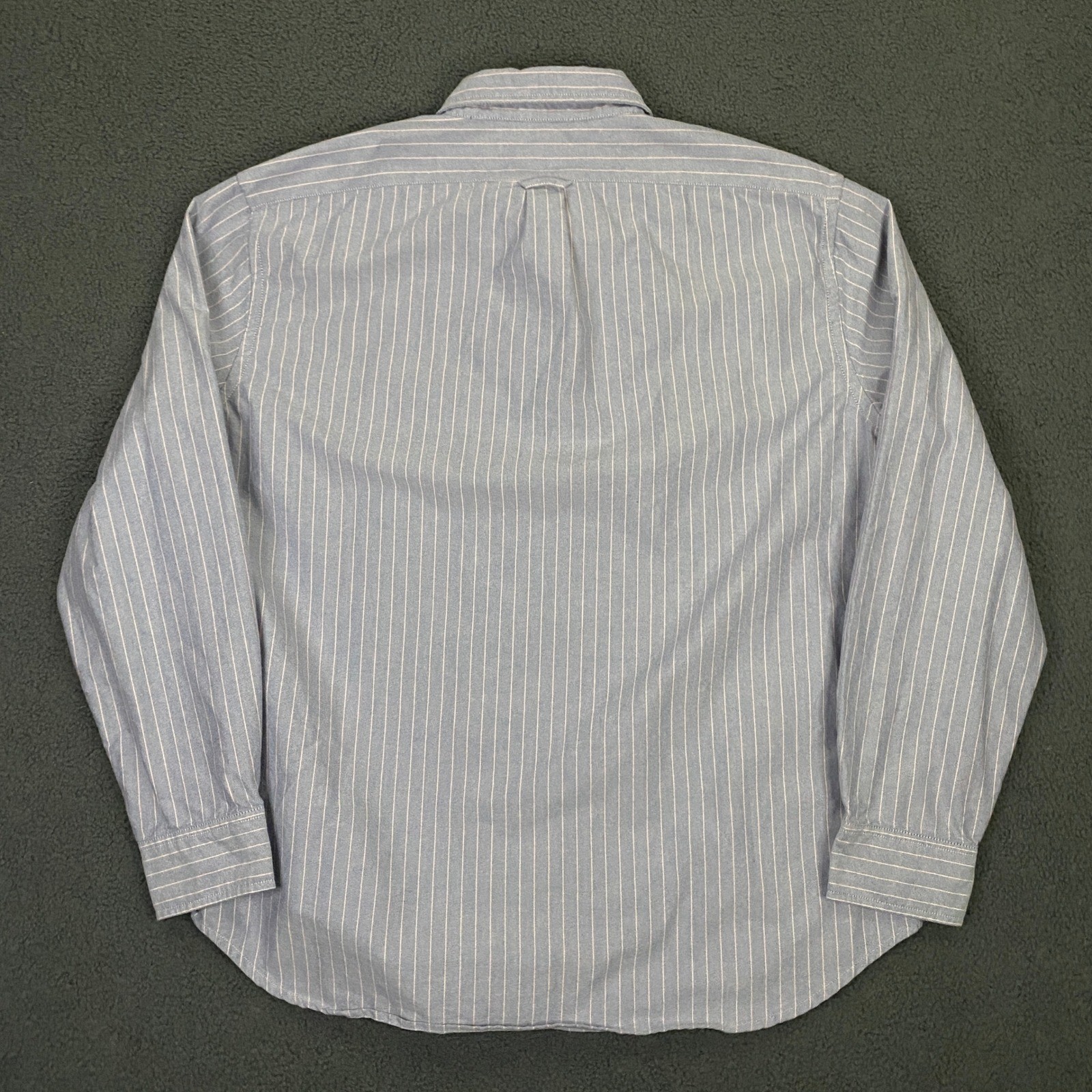 J.Crew Classic Oxford Two Pocket Workshirt Mens XL Striped Cloth Blue Button Up