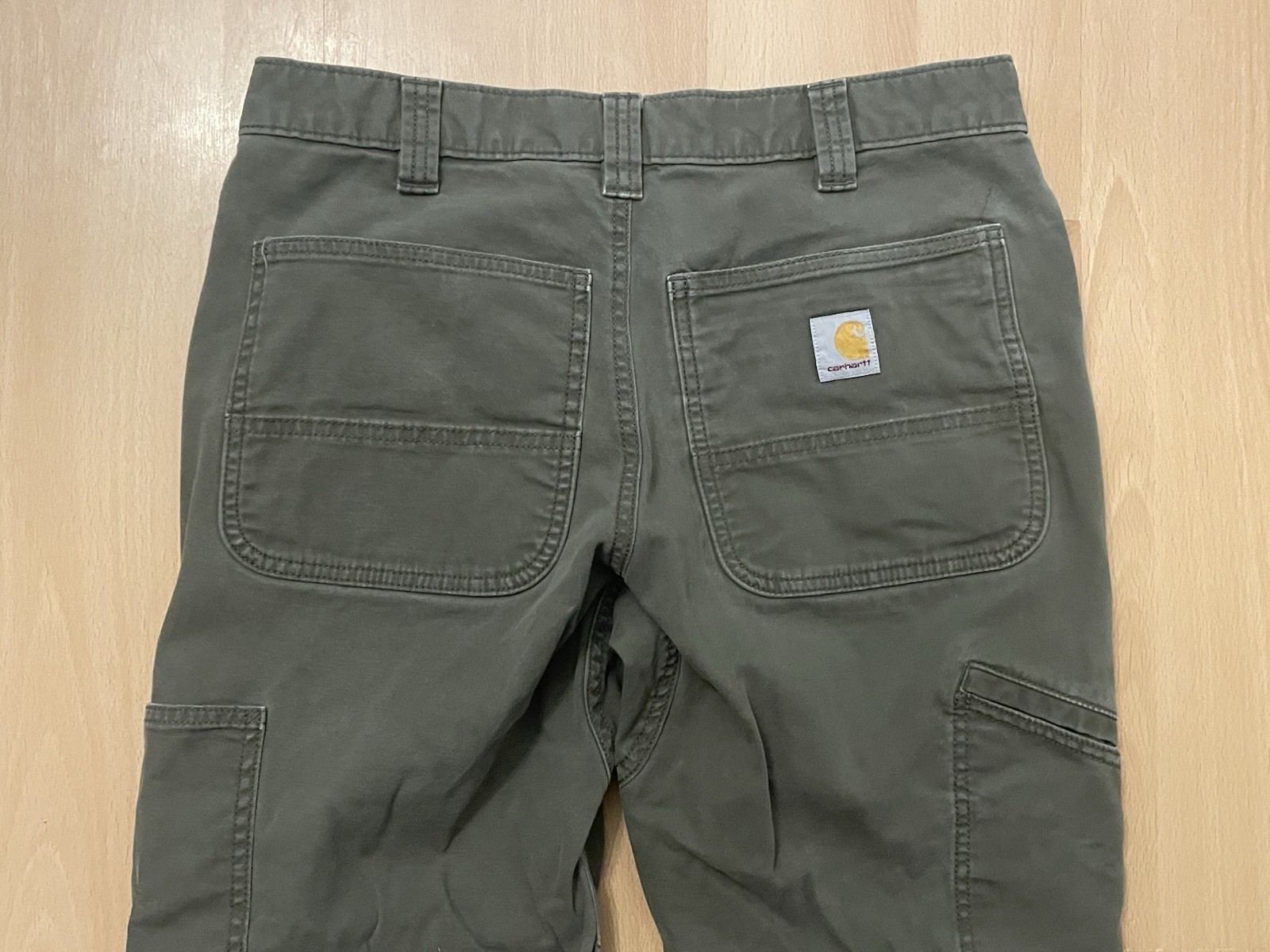 Carhartt 102802 Canvas Double Knee Pants Green Y2K Workwear Preppy 32X30 (31X29)