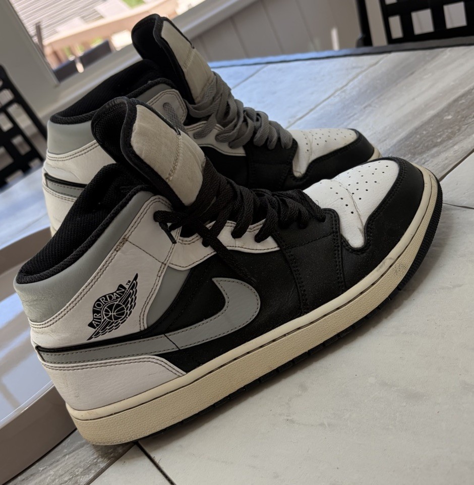 Jordan Air Jordan 1 Mid Smoke Grey Black & White Size 12 U.S. Eur 46 Read Desc.